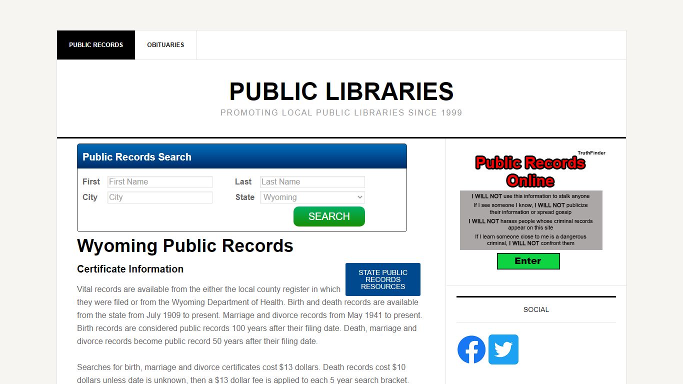 Wyoming Public Records